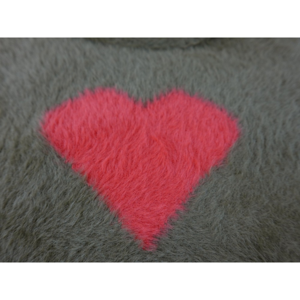 Levi's Heart Fuzzy Knit Sweater Womens Medium Olive Brown Good A3237-0001 - Picture 2 of 12